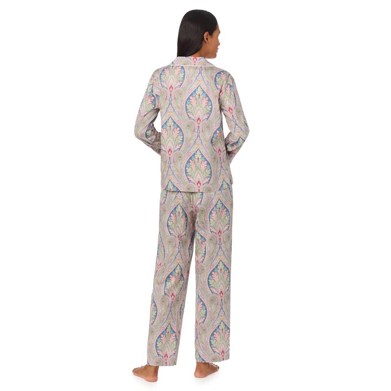 Lauren Ralph Lauren Classic Woven L/S Notch Collar Pajama Set image number 6